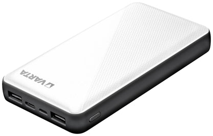 Varta Energy Externt batteri, 15000mAh, 15W, 2 x USB-A - 1 x USB-C, Vit