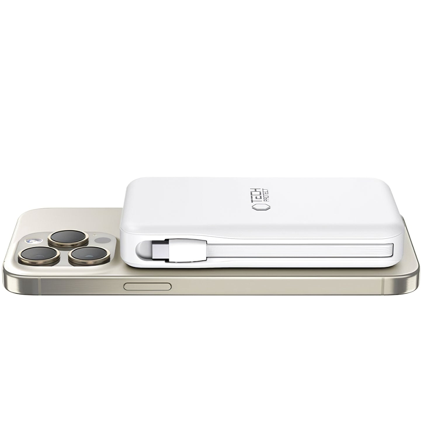 External Wireless Battery Tech-Protect PB31 LifeMag, 10000mAh, 15W, FQI, 1 x Lightning - 1 x QI - 1 x USB-A - 1 x USB-C, White