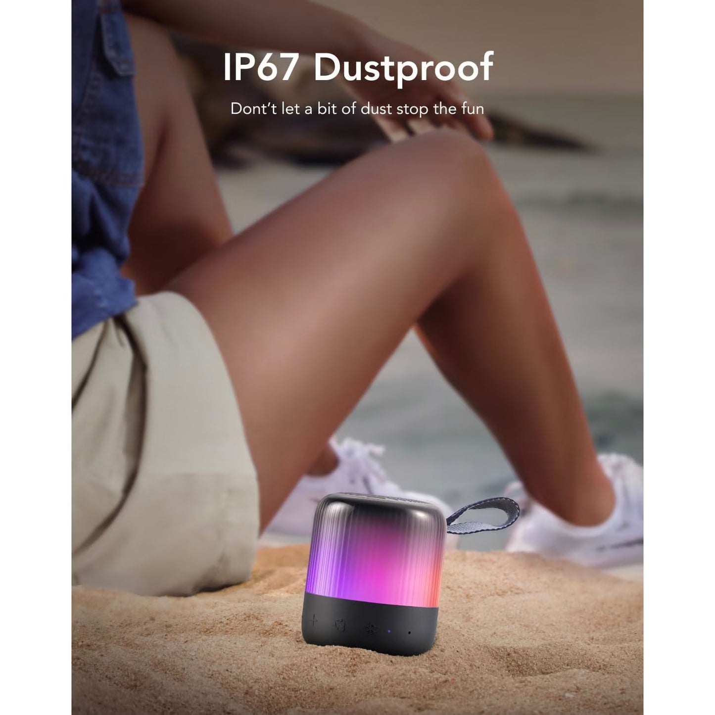 Bärbar Bluetooth-högtalare Anker SoundCore Glow Mini, 8W, RGB, vattentät, svart A3136G11 