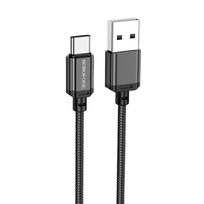Data and Charging Cable USB-A - USB-C Borofone BX87 Sharp BX87, 60W, 1m, Black 