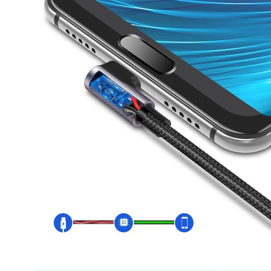 Data- och laddningskabel USB-A till USB-C UGREEN US284 Vinklad, 60W, 1m, Grå