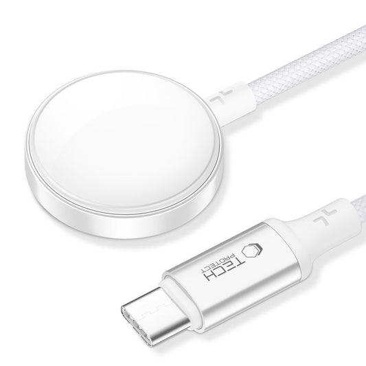 Laddningskabel Tech-Protect MC02 Ultraboost C för Apple Watch Series, Vit