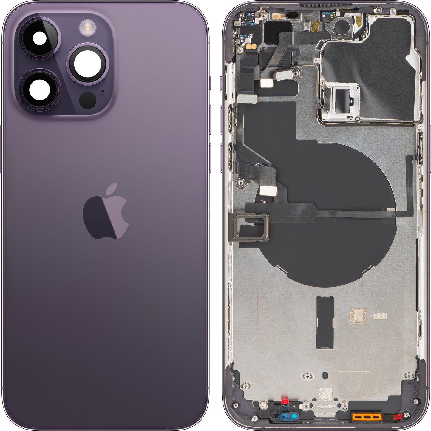 Apple iPhone 14 Pro Max batterilucka, med halvfodral, lila (djuplila), Swap