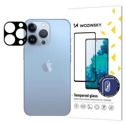 WZK Skyddsfilm för bakre kamera för Apple iPhone 15 Pro Max, skyddat glas, svart 