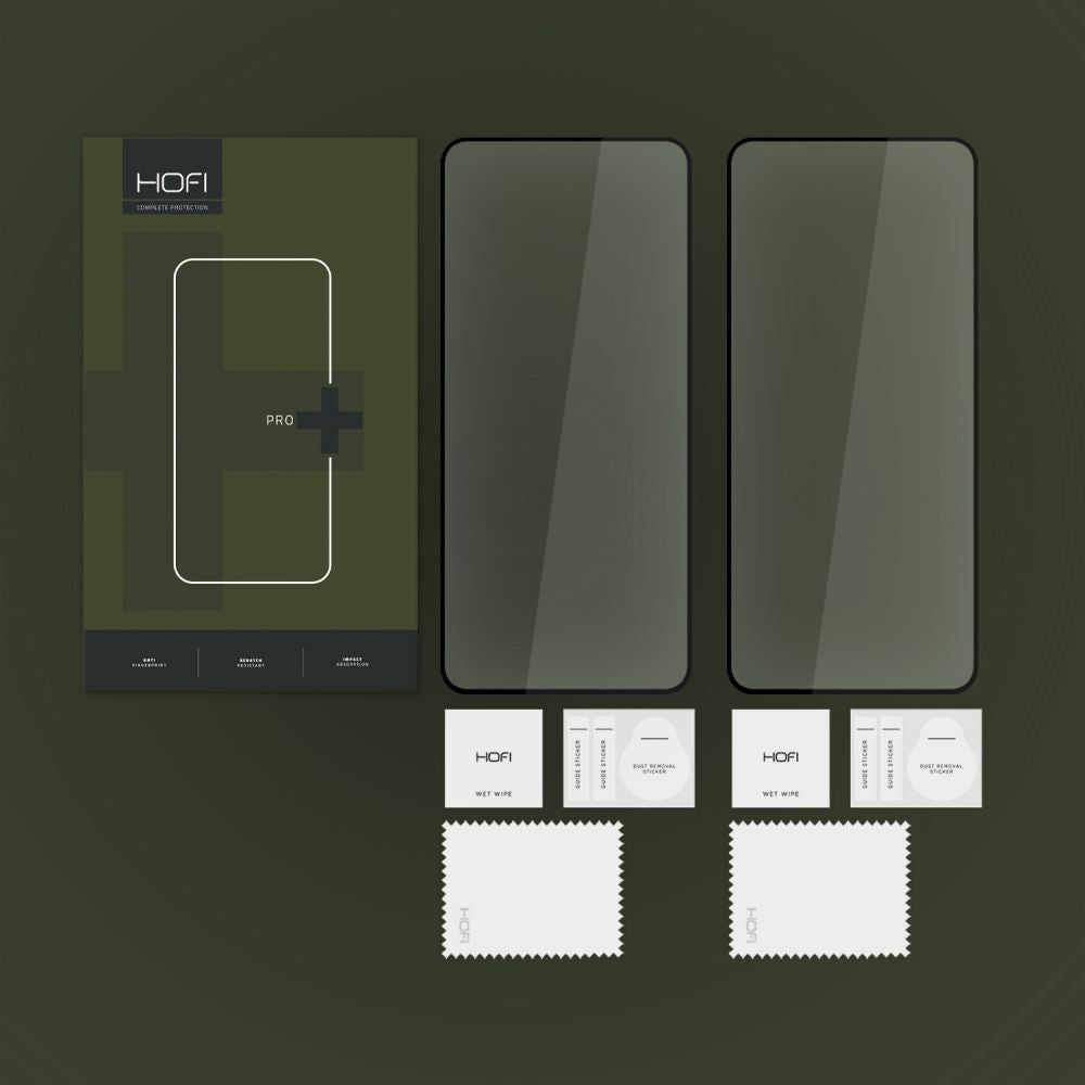 Screen Protector HOFI Glass PRO+ for Samsung Galaxy Galaxy Xcover7 G556, Glass Shield, Full Glue, Set 2 pieces, 2.5D, Black 