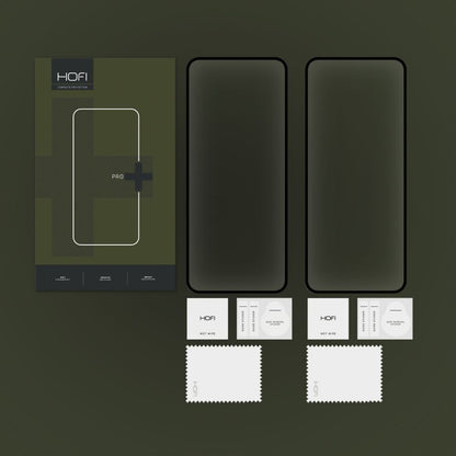 Skärmskydd HOFI Glass PRO+ för Xiaomi Redmi 13, glassköld, full limning, uppsättning med 2 delar, 2,5D, svart 