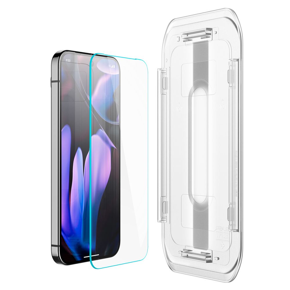 Spigen EZ FIT skärmskydd för Google Pixel 9 / 9 Pro, glasskyddat, full limning, set 2 delar, 2,5D AGL08442 AGL08442 