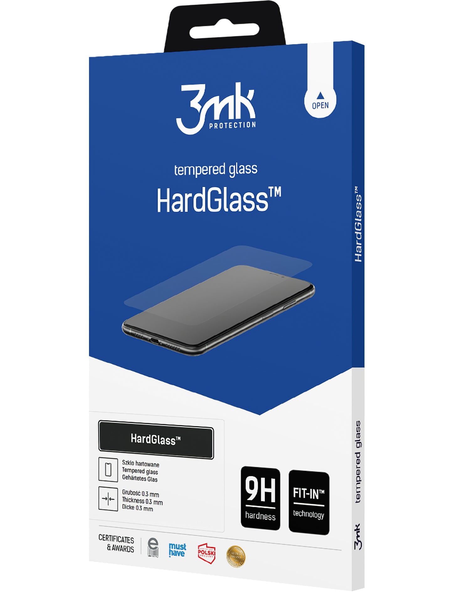 3MK Skärmskydd i hårt glas för Apple iPhone 14 Plus / 13 Pro Max, hårt glas, helt limmat