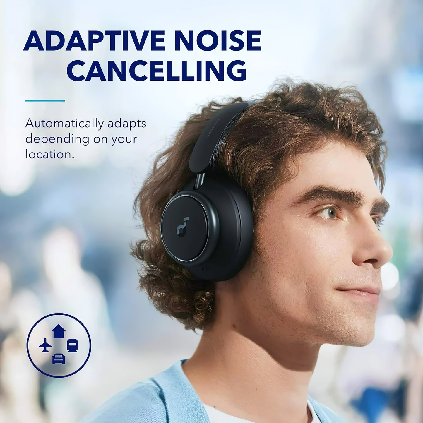 Bluetooth Handsfree Anker SoundCore Space Q45, Multipoint, A2DP, ANC, Black A3040G11 