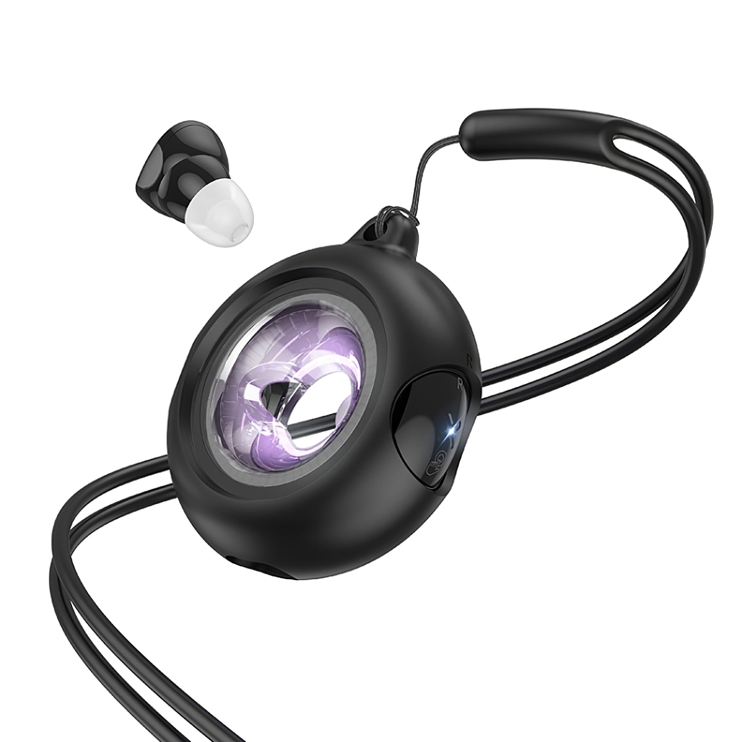 Handsfree Bluetooth Bluetooth HOCO EW71 Mini Donut, TWS, Svart