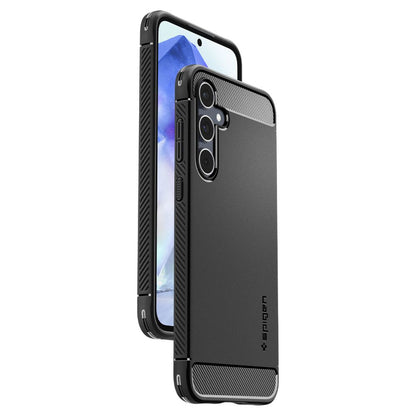 Fodral till Samsung Galaxy A55 5G A556, Spigen, Rugged Armour, Svart ACS07500 
