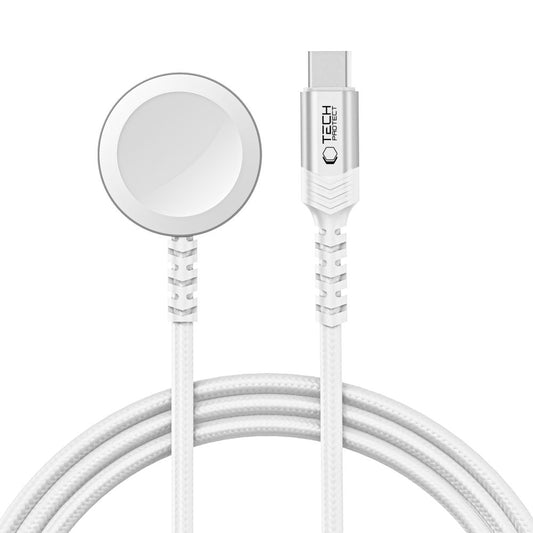 Laddningskabel Tech-Protect MC01 Ultraboost för Apple Watch Series, vit 
